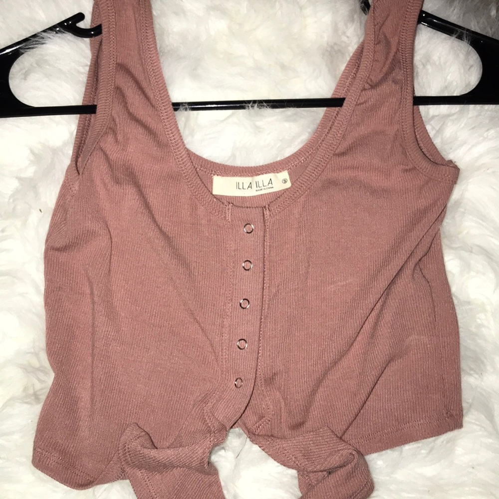 pink waist wrap tank top